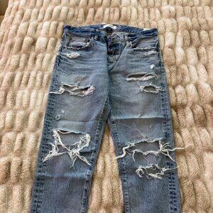 MOUSSY Vintage Skinny Distressed Denim Jean size 28
